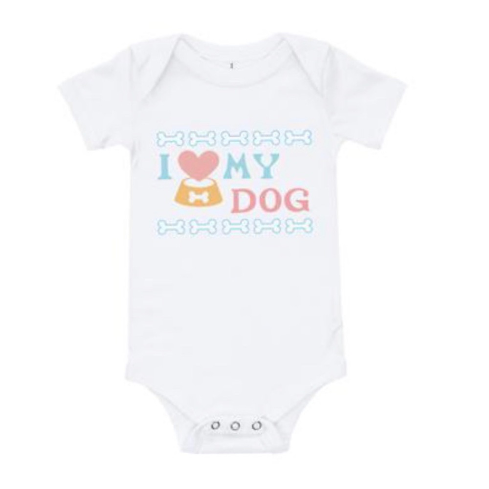 Kritter I love my dog baby bodysuit